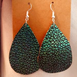 Handmade leather earrings